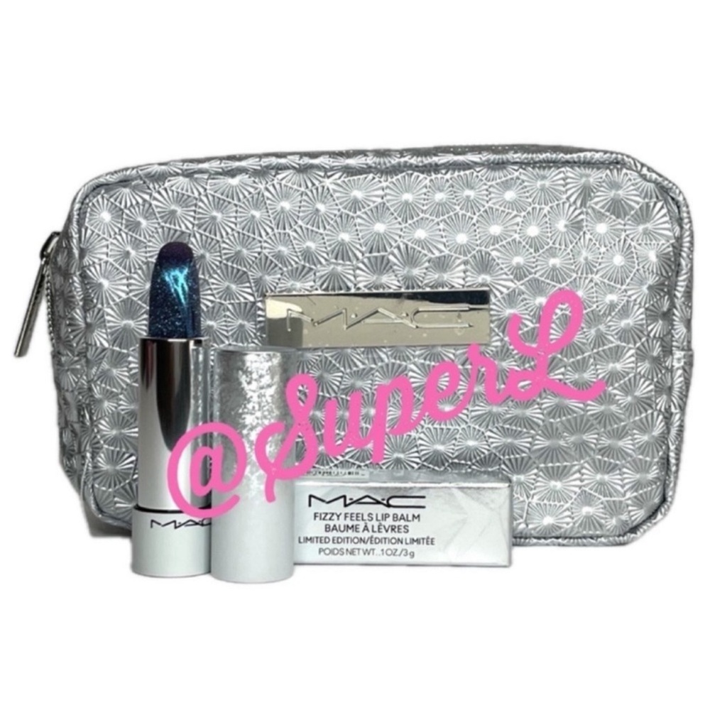 NEW LE MAC Cosmetics FIZZY FEELS LIP BALM BIZARRE BLIZZARD BASH lipstick sparkle